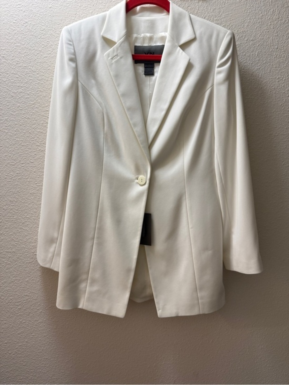 NWT VN Vicenza New York White Blazer Jacket Size 6 Career Quiet Luxury